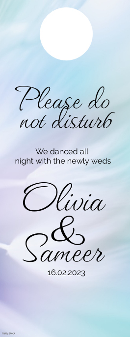 Wedding Door Hangers template