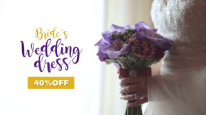 Wedding Dress Sale Video วิดีโอหน้าปก Facebook (16:9) template