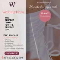 wedding dress shop video Square (1:1) template