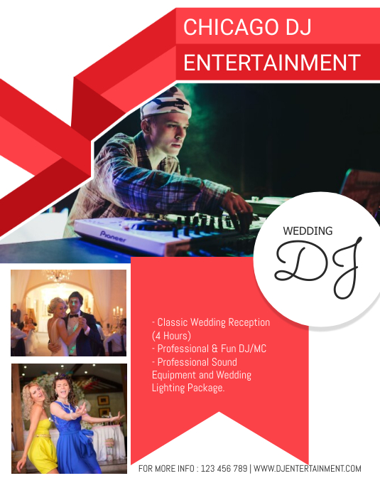 Wedding Event Dj Flyer Template Postermywall