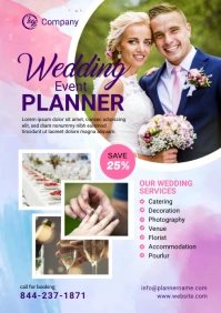wedding event planner service flyer ad A4 template