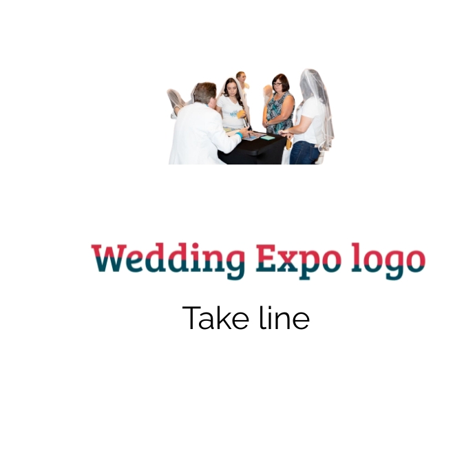Wedding expo logo design template.