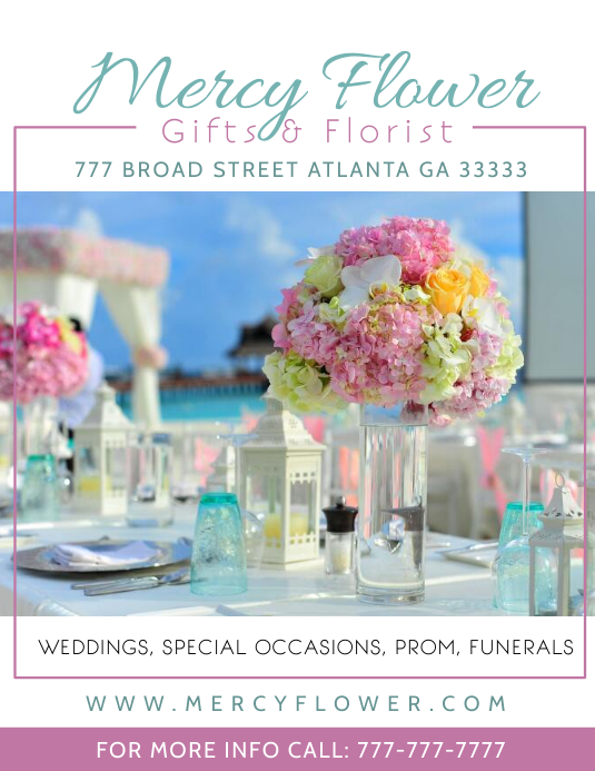 Wedding Florist Volante (Carta US) template