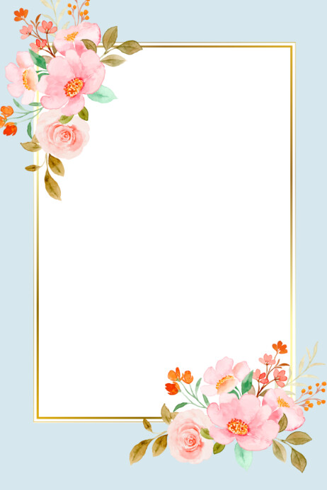 Flower Frameborder Cutable Template Spring Flower Page Borders