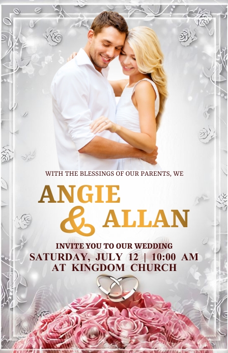 wedding flyer Tabloid template