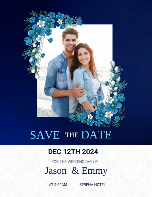Wedding flyer Folheto (US Letter) template