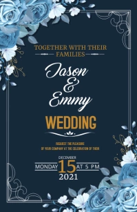 Wedding flyer Tabloid template