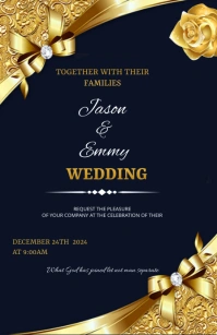 Wedding flyer Tabloid template