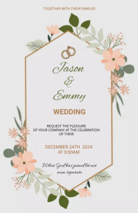 Wedding flyer Tabloid template