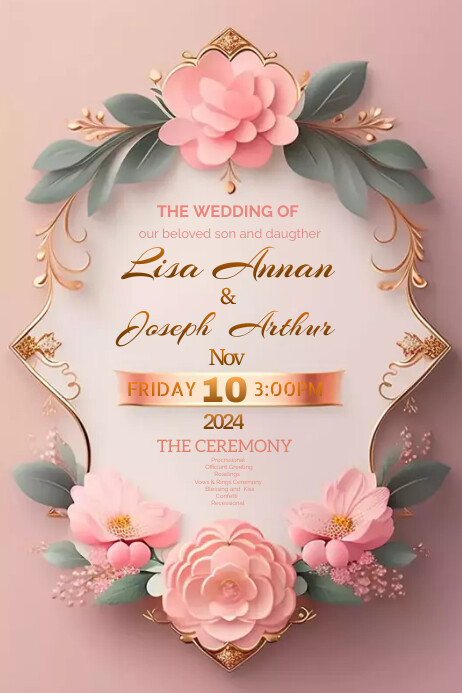Plantilla de WEDDING FLYER TEMPLATE | PosterMyWall