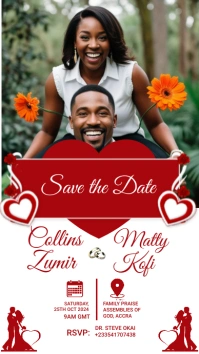 Wedding flyer template Instagram-Story