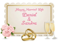 Wedding frame isolated on white background Yard Sign template