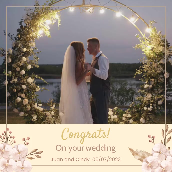 Wedding Greeting Cards Instagram Post template
