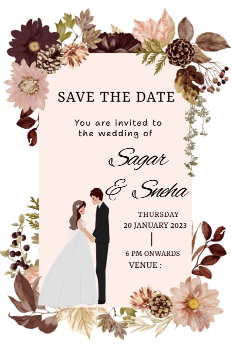 Wedding Inviation Template PosterMyWall
