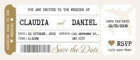 Wedding Invitation Boarding Pass Ticket Enveloppes template