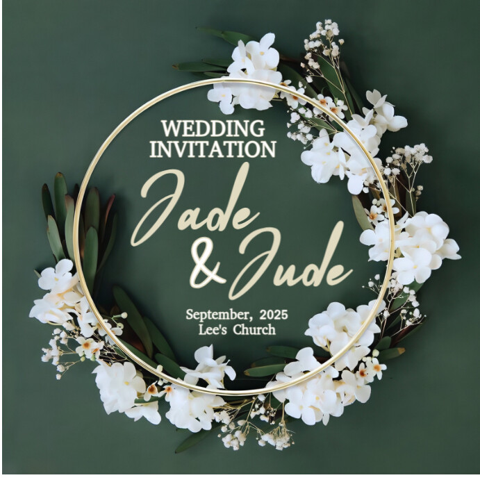 Copy of Wedding invitation card design Instagram post | PosterMyWall