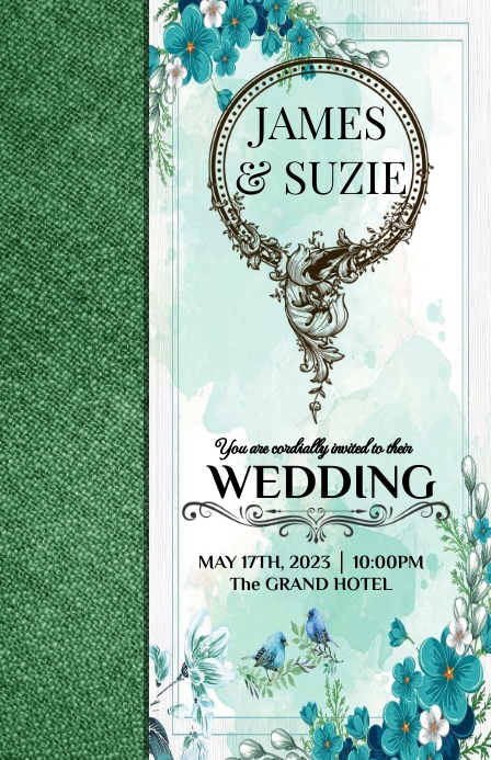 Invite Card Page WEDDING INVITATION CARD Template | PosterMyWall