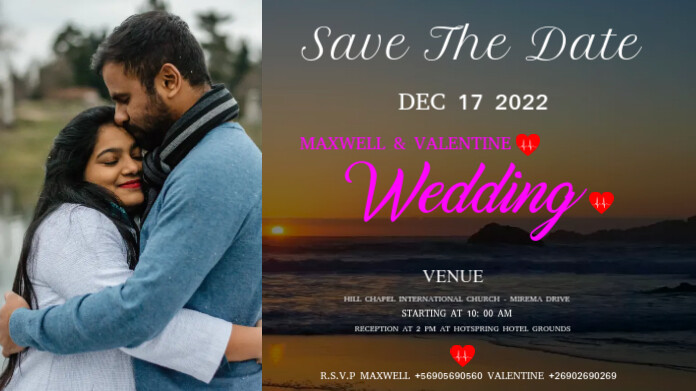 wedding invitation card Wpis na Twittera template