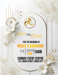 wedding invitation card Flyer (US Letter) template