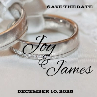 Wedding invitation card Wpis na Instagrama template
