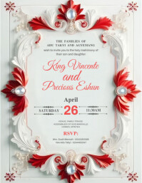 Wedding Invitation Card Design Flyer (US Letter) template