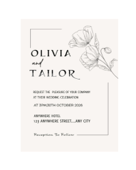 Wedding Invitation card Instagram Portrait template