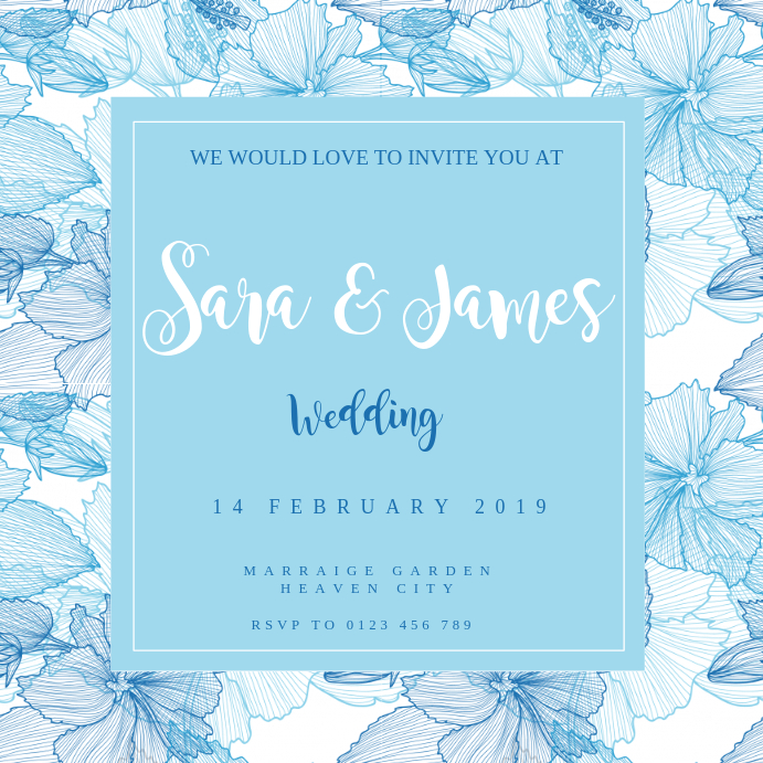 Wedding Invitation Card Template Postermywall