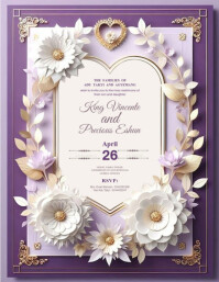 Wedding Invitation Card Design 传单(美国信函) template