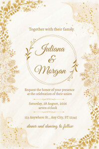 wedding invitation card Poster template