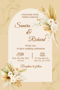 wedding invitation card Poster template