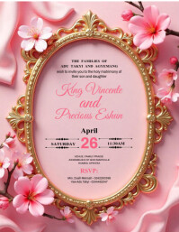 Wedding Invitation Card Design Pamflet (Letter AS) template