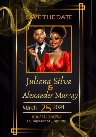 Wedding Invitation Card A3 template