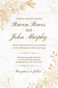 wedding invitation card Poster template