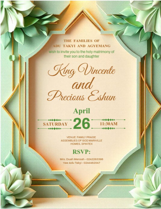Wedding Invitation Card Flyer Design Template PosterMyWall