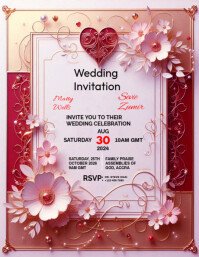 WEEDING INVITATION CARD Template | PosterMyWall