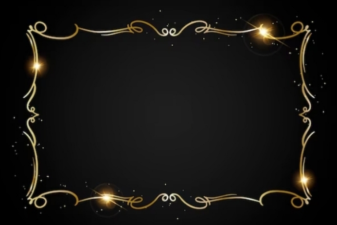 Wedding Invitation card gold frame Template | PosterMyWall
