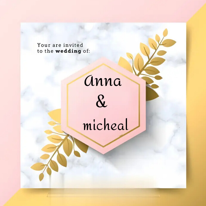 Copy of Wedding Invitation Card Instagram Post | PosterMyWall
