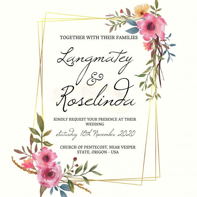 Wedding Invitation Card Poster Template PosterMyWall