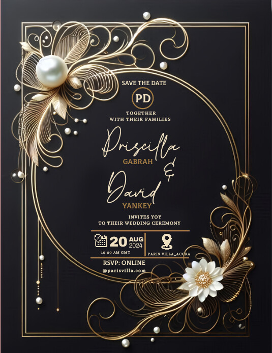Wedding Invitation Card Template Modelo | PosterMyWall