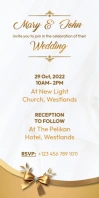 wedding invitation card template Roll Up Banner 3' × 6'