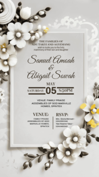 Wedding Invitation Card Template Instagram Story