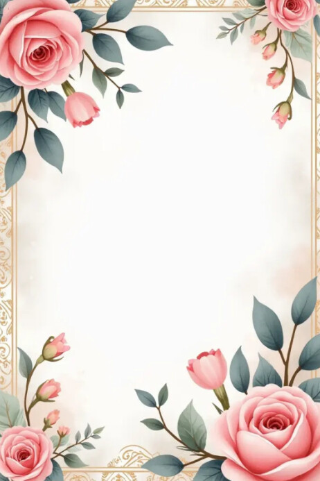 wedding invitation card template white background Poster
