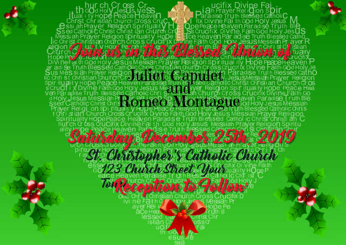 Wedding Invitation Christian Christmas Template | PosterMyWall