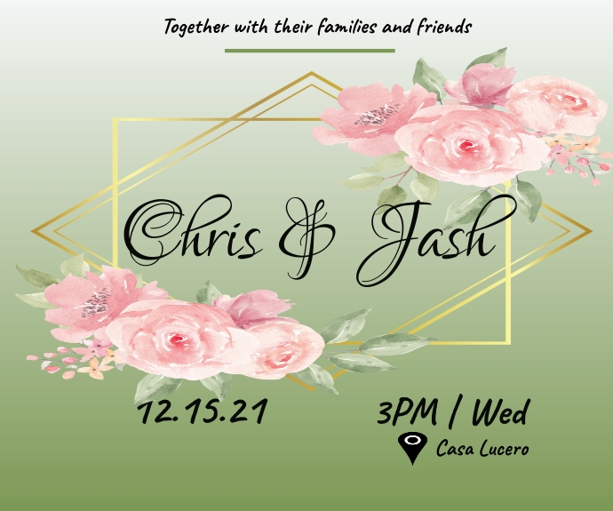 Wedding Invitation Cover Template | PosterMyWall