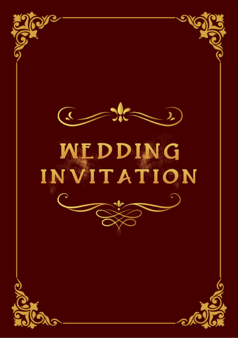 Wedding Invitation Cover Template | PosterMyWall