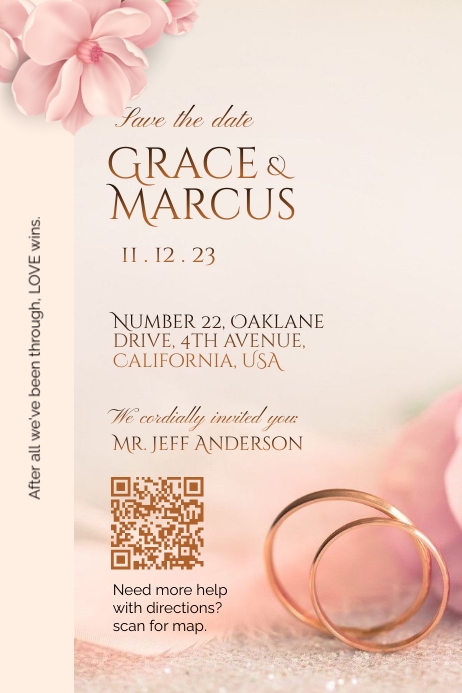 Wedding Invitation Design Poster Template | PosterMyWall