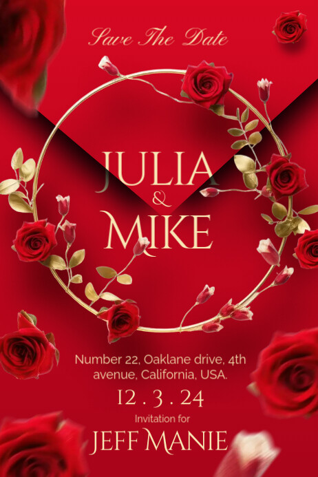 Wedding Invitation Design Poster Template | PosterMyWall