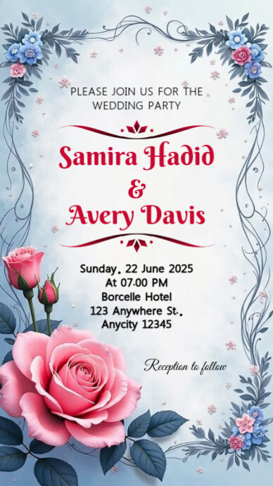 Wedding Invitation Instagram Story template