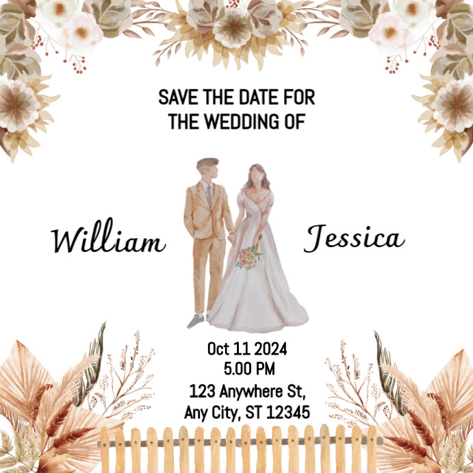wedding invitation Template | PosterMyWall
