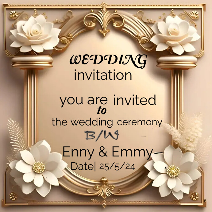 Wedding invitation Template | PosterMyWall